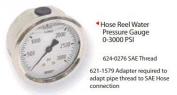 HOSE REEL WATER PRESSURE GAUGE 0-3000 PSI